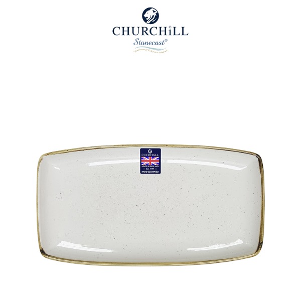 [처칠]스톤캐스트 오블롱사각 접시 발리화이트(35cm)