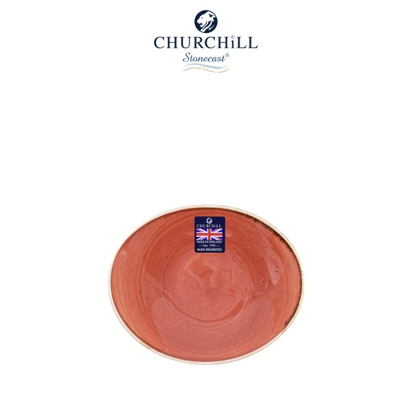 [처칠]스톤캐스트 오벌쿱 접시 오렌지(19.2cm)